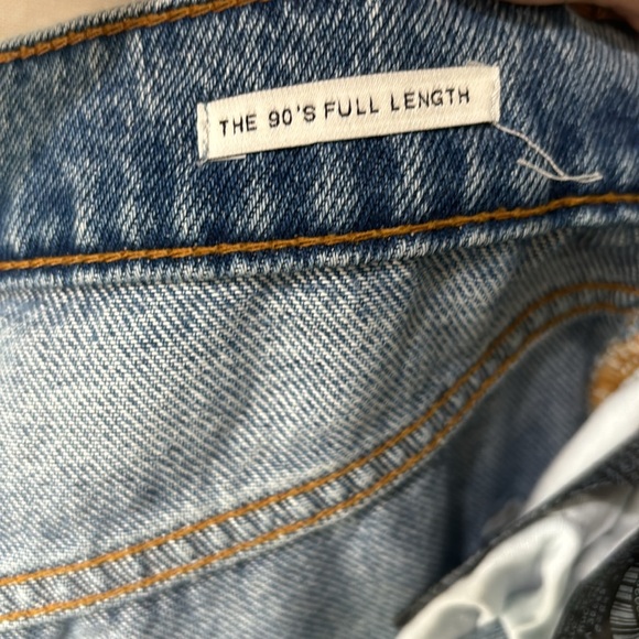 Zara Jeans Womens Size 6 High Rise The 90's Full Length Raw Hem Distressed Denim - Picture 3 of 5